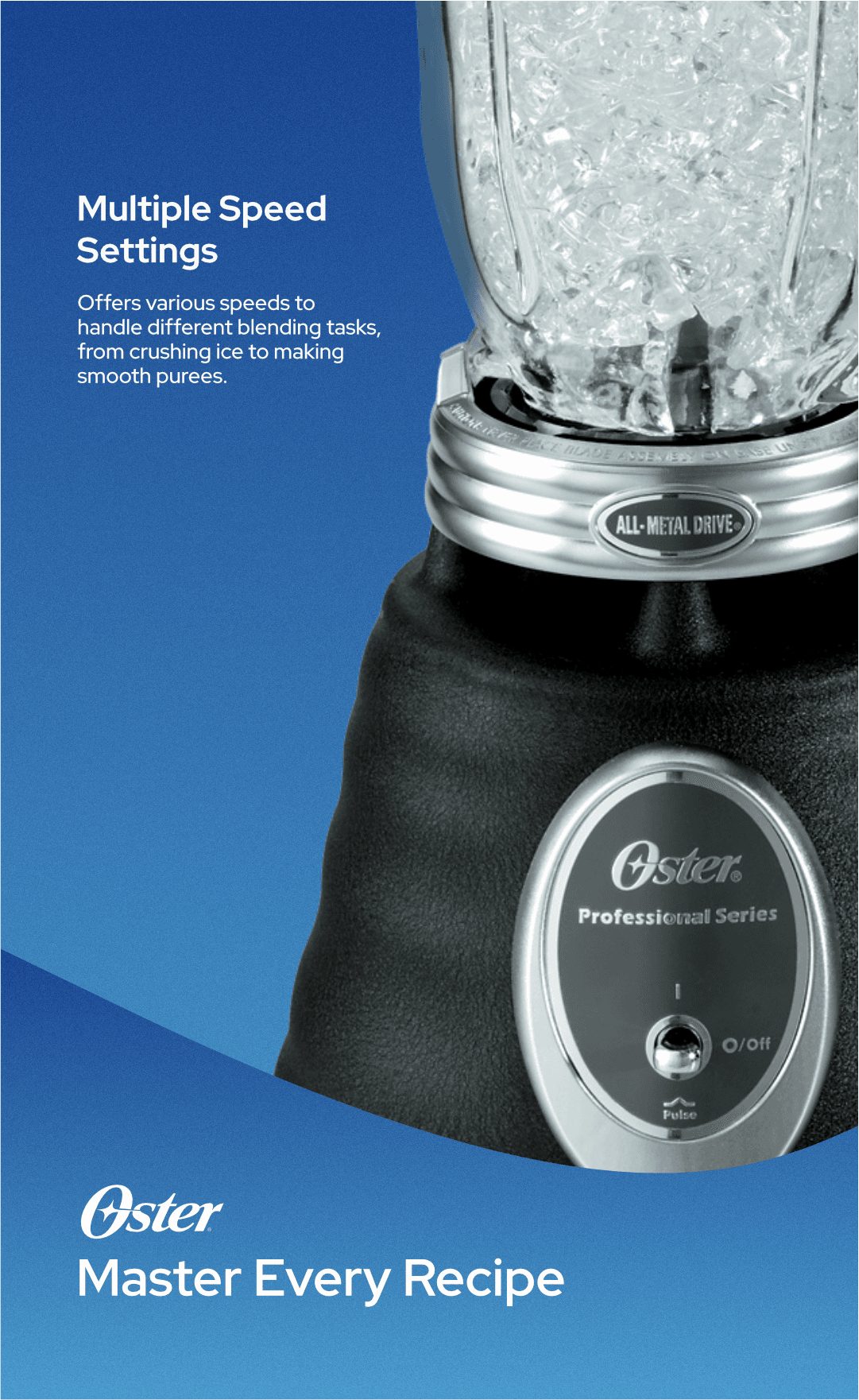 Oster Professional Series Blender with All-Metal Driveâ„¢ System, 600 watts, Blender Shaker, Grinder, Food Chopper - Lorikeet