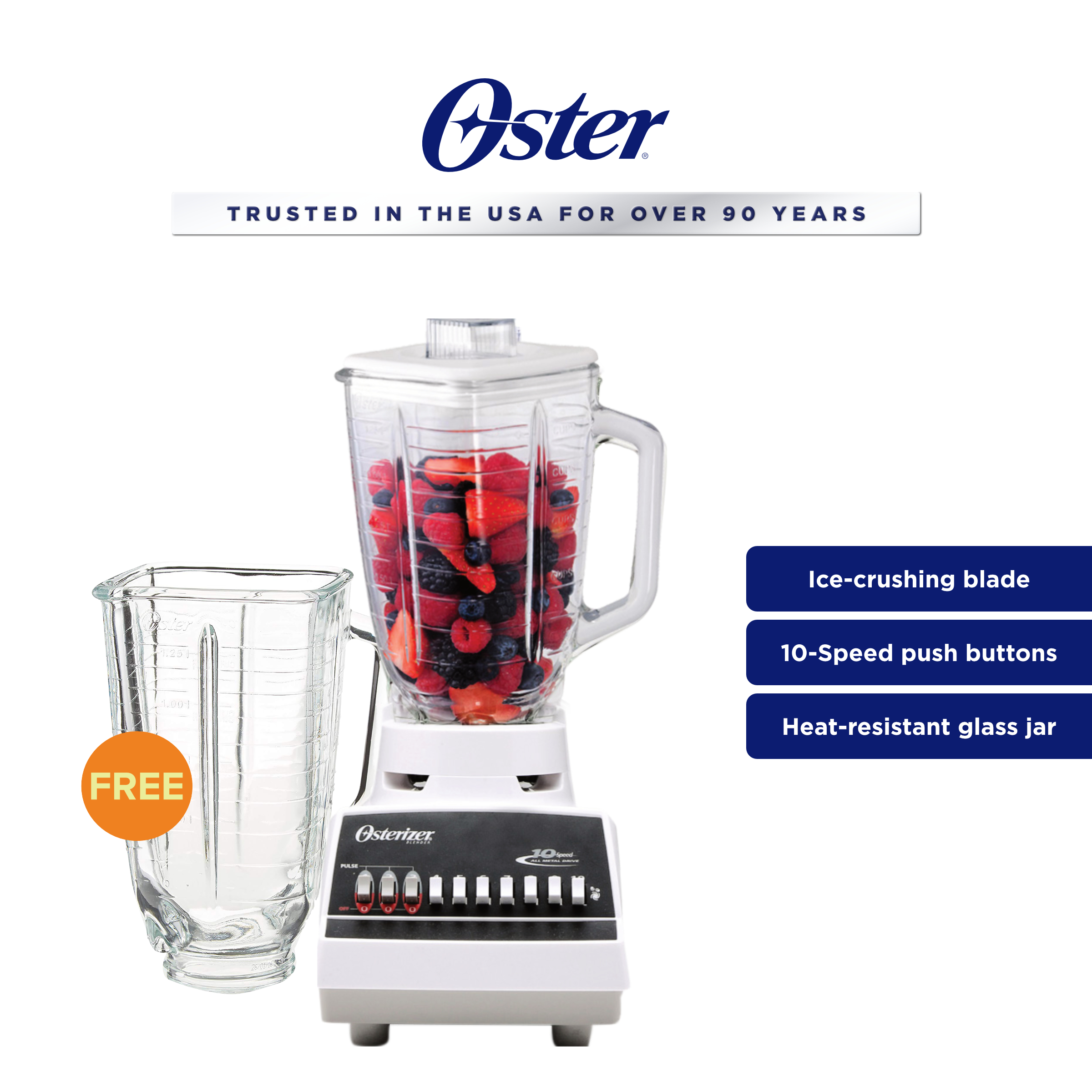 Oster 10Speed Blender with AllMetal Drive™ System, 375 watts (4172