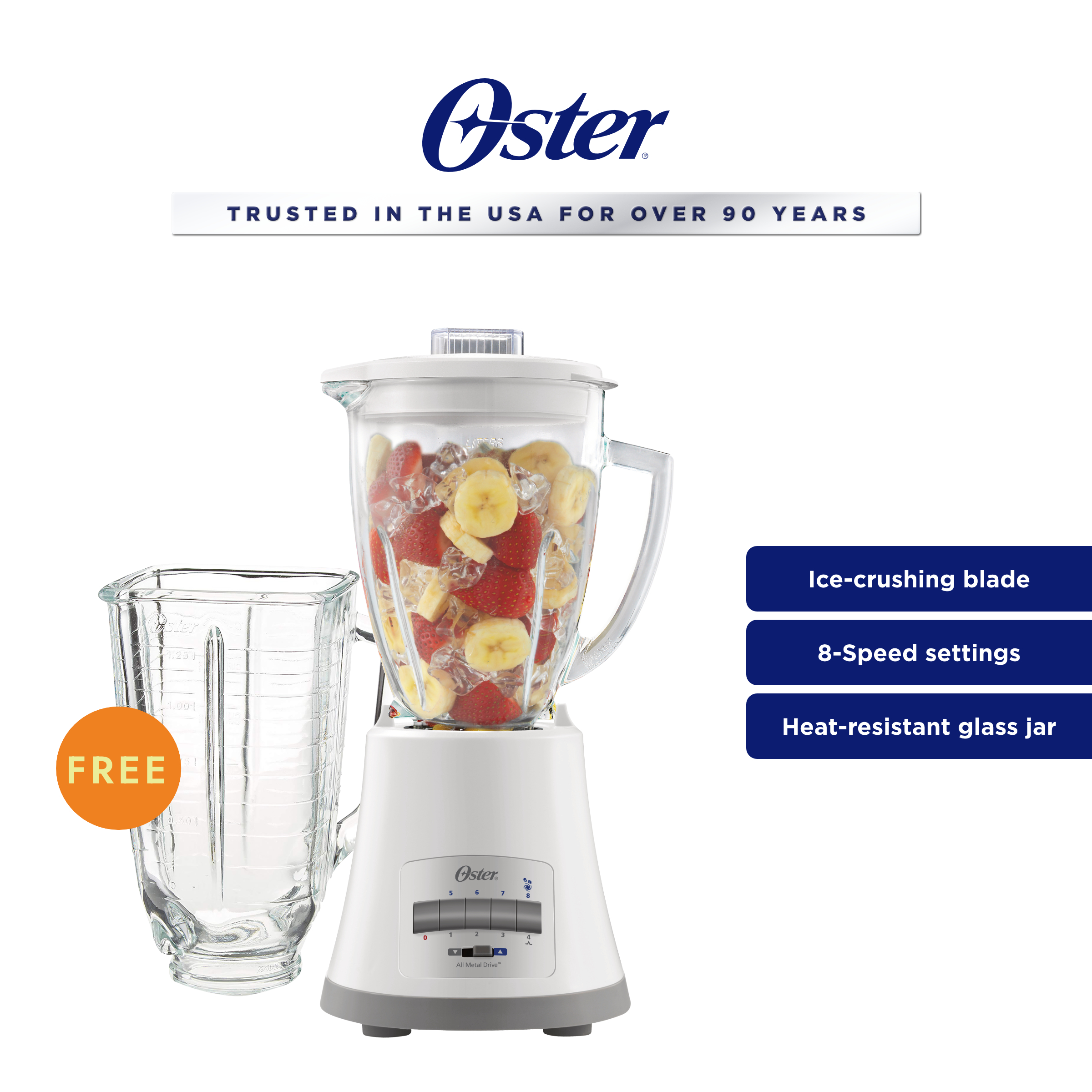 Oster 10 Speed Blender with Plastic Jar