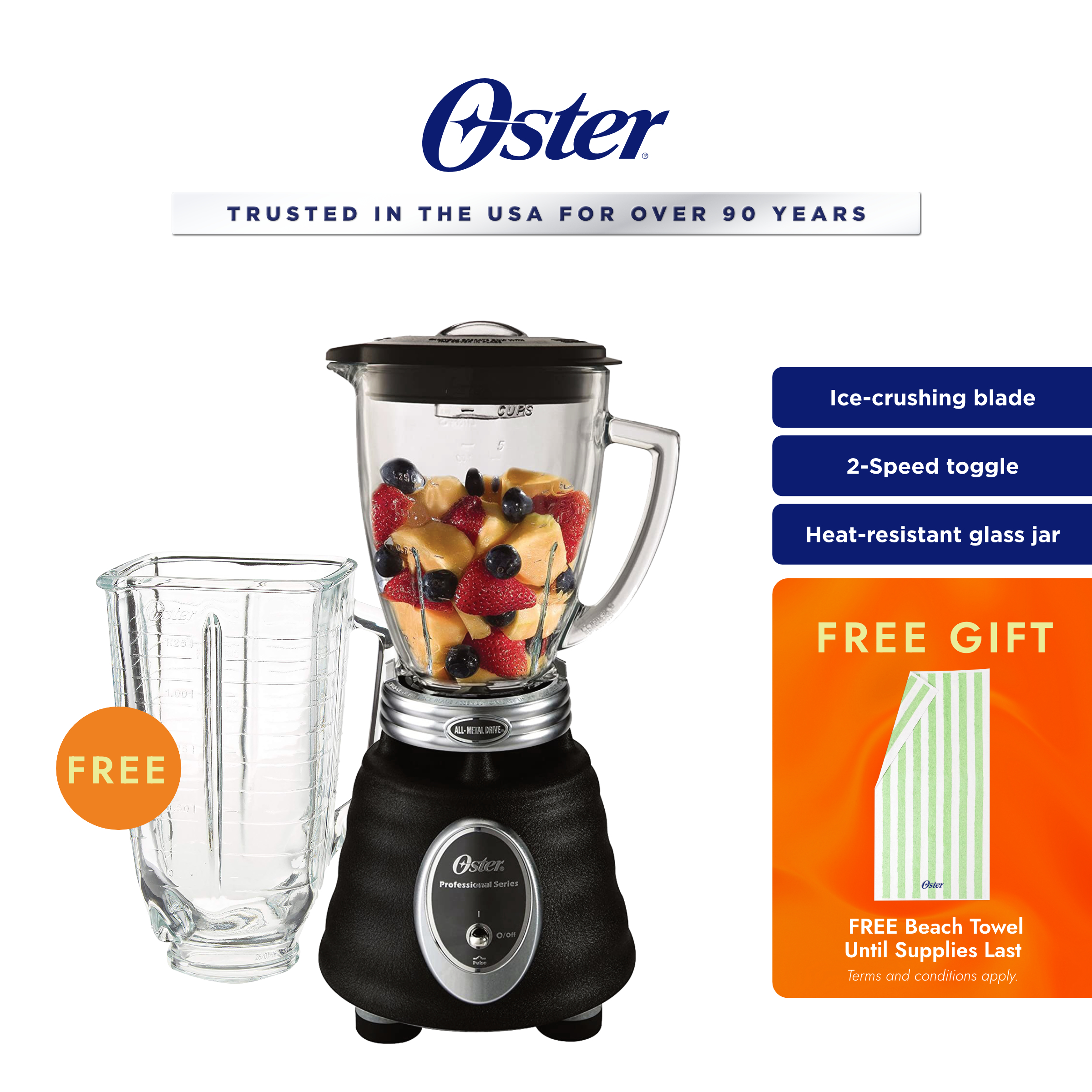 Oster Professional Series Blender with AllMetal Drive™ System, 600